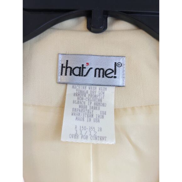 VTG That's Me Women's Yellow Polyester Blend Formal Vest & Pant Set Size 11/12 - Picture 4 of 10